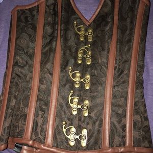 Steampunk over bust corset